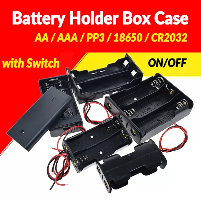 Battery Holder Box Case for AA / AAA / PP3 Connector ON/OFF with Switch