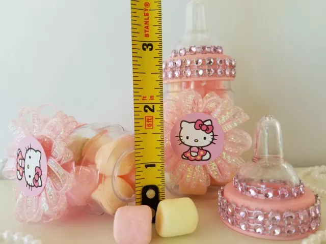 12 bouteilles à remplir Hello Kitty faveurs prix jeux douche bébé fille décorations 2