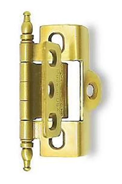 Amerock Wraparound Single Hinge For 9/16" Flush Door Minaret Tip Antique Brass