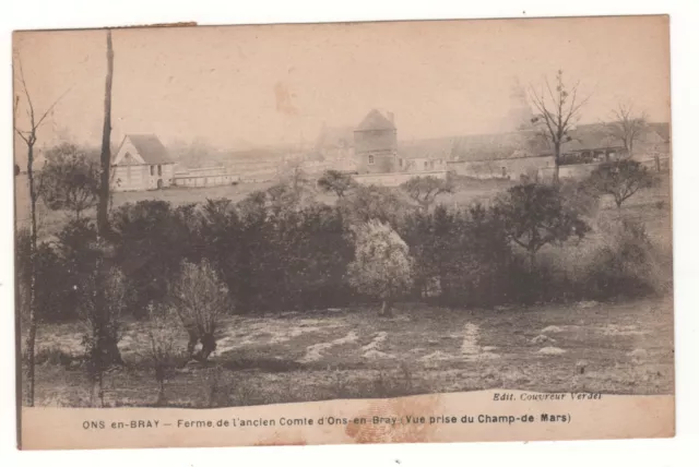 CPA 60  - ONS en BRAY : FERME DE L'ANCIEN COMTE D'ONS en BRAY (OISE) ÉCRITE