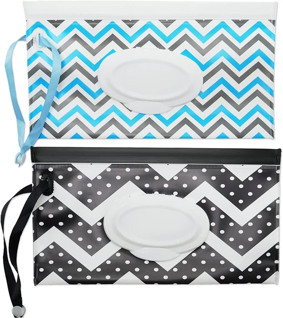 Baby Wet Wipes Pouches, 2 Pcs Baby Wet Wipes Dispensers, Travel Wet Wipes Bags