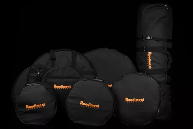 Drum Bags Set Roodiment 7 Piece Complete Set Drum Bags, Hardware Bag, Cymbal Bag