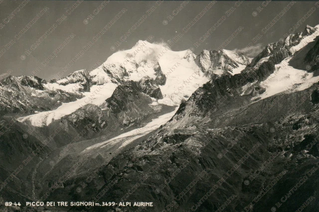1958 PICCO DEI TRE SIGNORI Alpi Aurine panorama ghiacciaio Bolzano Cartolina 