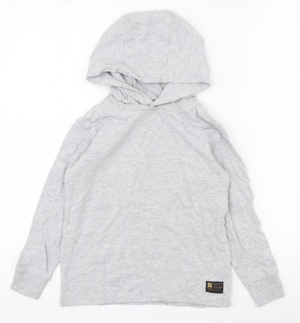 Felpa con cappuccio pullover grigio cotone NEXT per ragazzo taglia 6 anni pullover