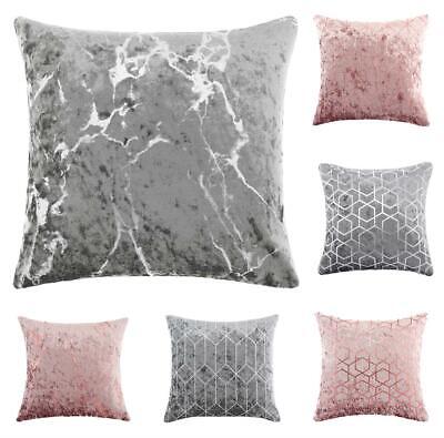 apilar apuntalar Cuota LUXURY CRUSHED VELVET & Silver Glitter Stripes Sparkle Cushion Cover £6.99  - PicClick UK