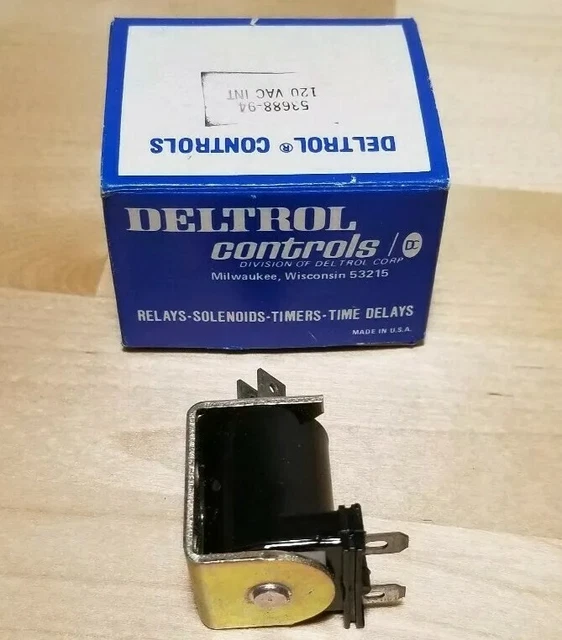 Deltrol Controls 53688-94 Solenoid 120VAC 19.6W 0.5" Stroke, Pull Action