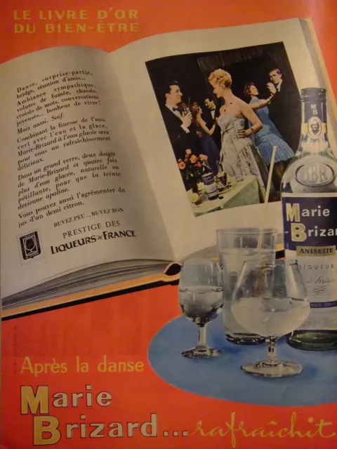 Publicité Marie Brizard Prestige Des Liqueur De France Après La Danse Rafraichit