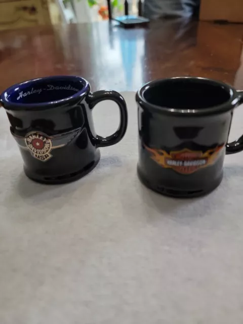 2 Harley Davidson mini coffee mugs