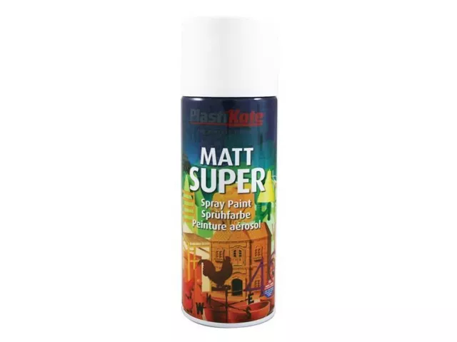 PlastiKote - Super Spray Blanco Mate RAL 9016 400ml