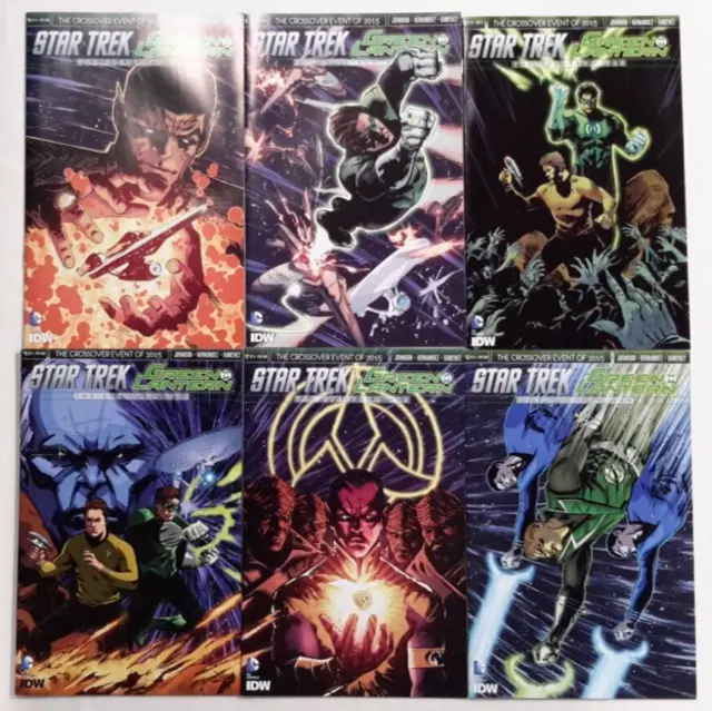🛸Star Trek/Green Lantern #1-6 Complete Lot*W/2 3 4 5*Spectrum War*Idw, 2015*