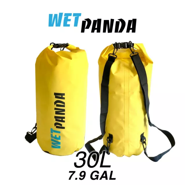 Wet Panda Waterproof Dry Bag Yellow 30L for Kayaking, Rafting, Fishing, Swimming