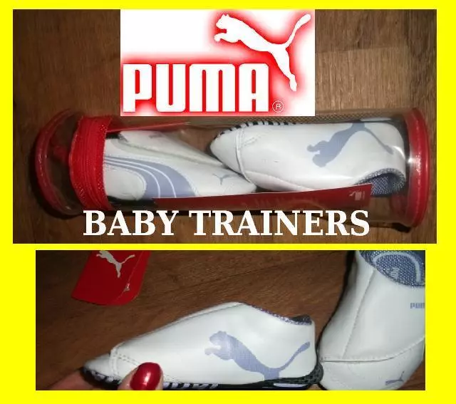 Newborn Baby Infant Girls IDEAL GIFT PUMA  Crib Trainers NEW Size  3 4