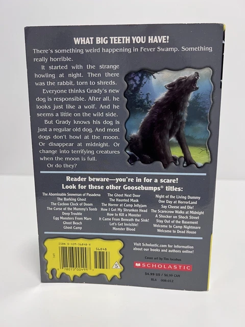 GOOSEBUMPS THE WEREWOLF of Fever Swamp FIRST EDITION R. L. Stine $8.95 ...