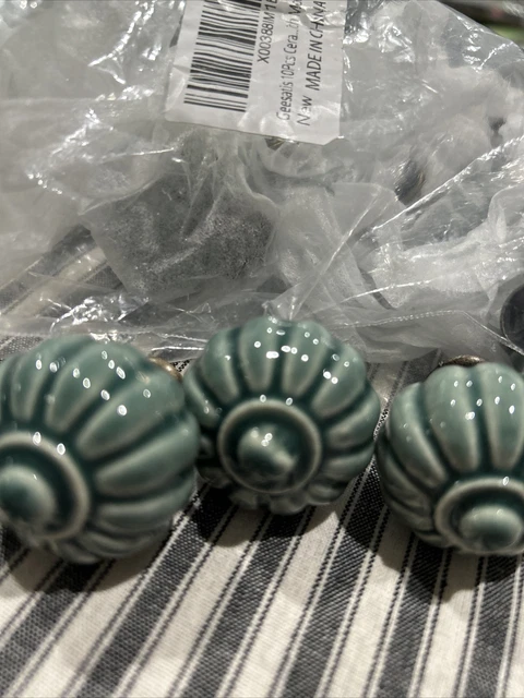 10 Ceramic Pumpkin Handle Cabinet Knobs Decor for Vintage Drawer Closet Cupboard 2