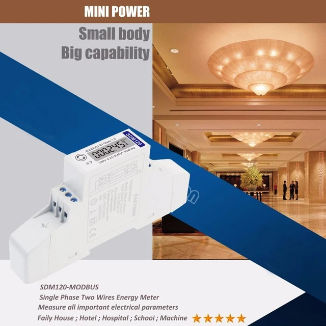 RS485 MODBUS DIN Rail Meter Electricity Kwh Meter Single Phase Energy ...