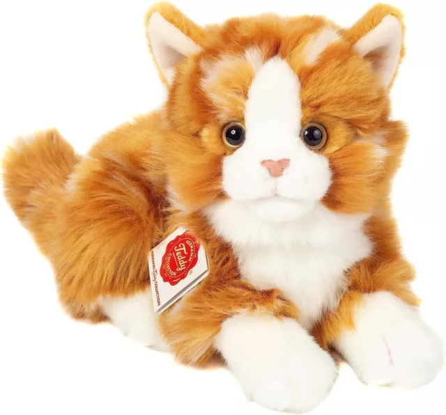 Teddy Hermann Katze liegend rot getigert 20 cm 91837 Kuscheltier Plüschtier