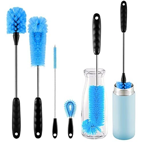 4 Pack Bottle Brush Cleaning Set,Multi-Function Long Handle Bottle Cleaner