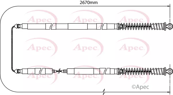 Handbrake Cable fits FIAT CINQUECENTO 170 9 Rear 91 to 99 Hand Brake Parking New