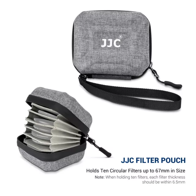 10 Pockets Camera Lens Filter Pouch Case Bag Holder for UV CPL ND Filter 25-67mm