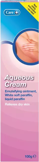 Care Aqueous Cream 100g, Relieves Symptoms of Dry Skin. Free & Fast Shipping UK*
