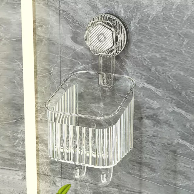 Bathroom Suction Tray Shelf Perforation-free Wall Hanging Storage Shelf