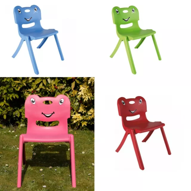 Plastic Kids Chairs Indoor Outdoor Garden Stackable Toddler Children Chair NEW