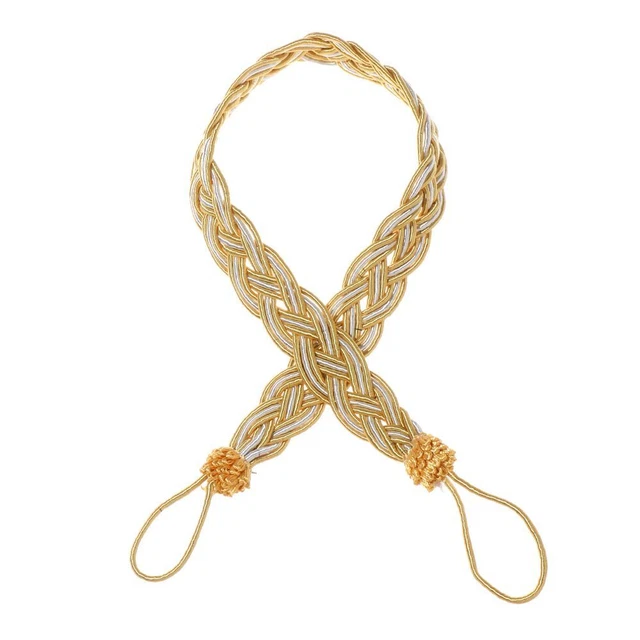 Modern Hold Tie Backs Curtain Holder Rope Braided Tiebacks Satin Voile Strap 3