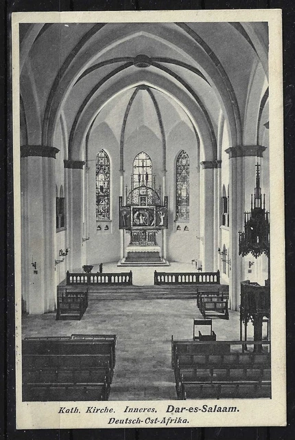 H600) AK Ansichtskarte Kolonie DOA Deutsch-Ostafrika Kath. Kirche Dar-Es-Salaam