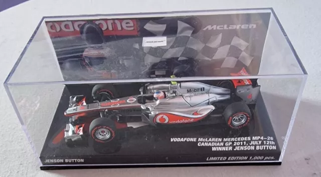 MINICHAMPS McLAREN MERCEDES MP4-26 JENSON BOTÓN GANADOR CANADIENSE GP 2011 1/43