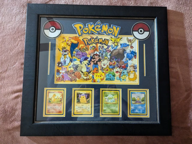 Pokemon Display Frame Stackable RARE POKEMON ORIGINAL Starter Card Frame Display Frame Poster Base Set ...