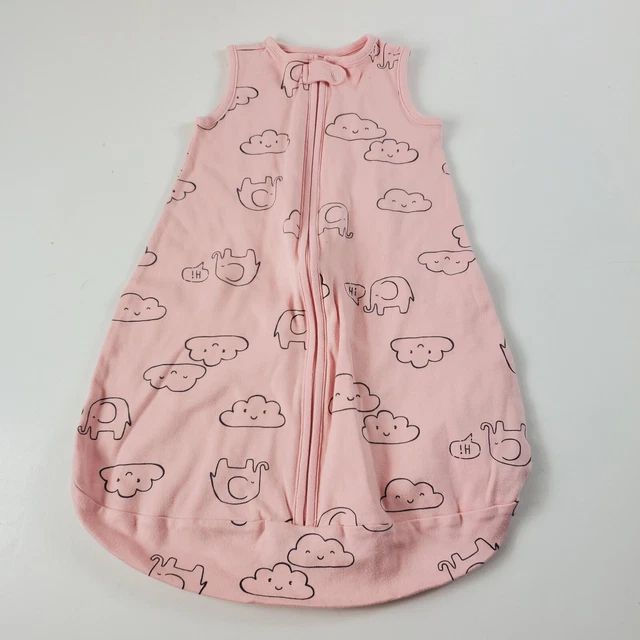 Carter's Girls Saco de Dormir Portátil Manta Bolso Elefante Nubes Rosa Pequeño