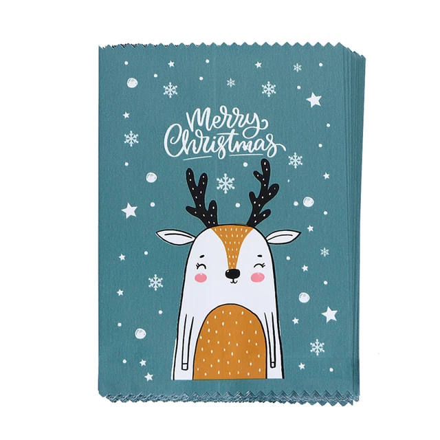 1 Set Xmas Nougat Candy Wrapper Elchkeks Candy Bag Heißsiegel-Verpackungsbeutel
