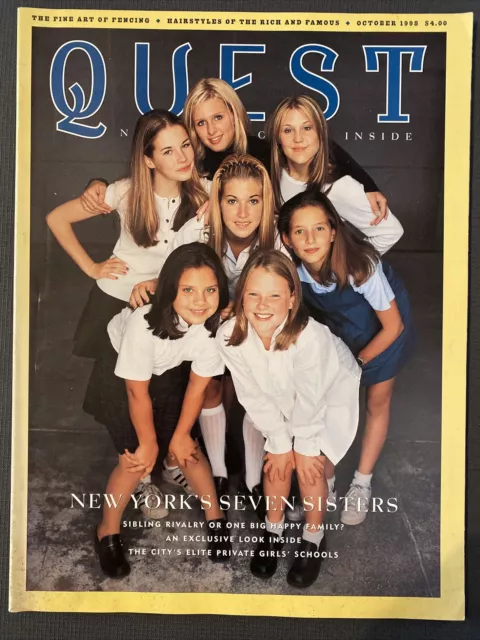 QUEST magazine 1998 October NY Seven Sisters Fencing Hairstyles Of Rich/famous