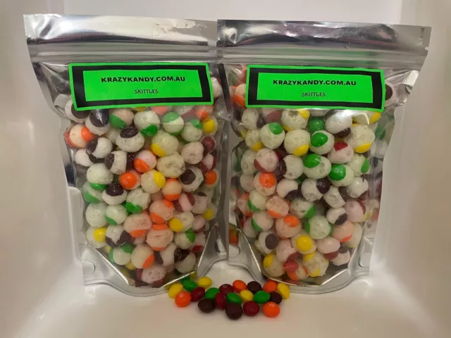 Freeze Dried Skittles 80g - Made in AUSTRALIA | Candy | Lollies | Vegan /fresh