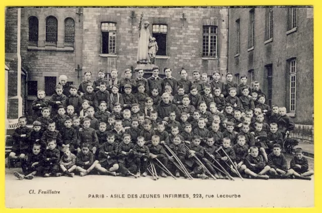 cpa 75 - PARIS ASILE des JEUNES INFIRMES Centre St JEAN de DIEU Enfants Prêtres