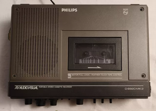 PHILIPS D6920 MK2 II magnétophone cassette vintage K7 très bon état