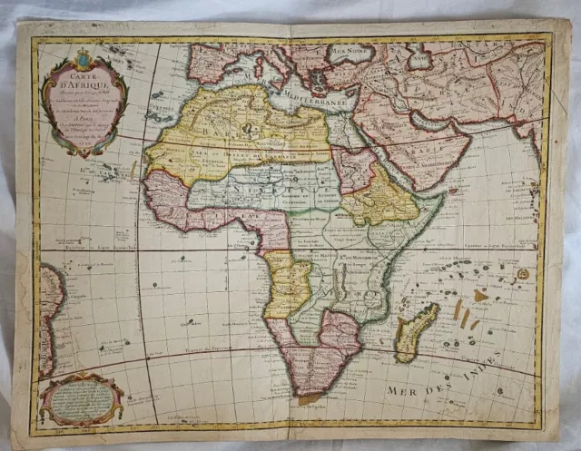 Guillaume de l'Isle. Carte d'Afrique. 1722.