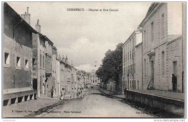 55 COMMERCY - hopital et rue carnot
