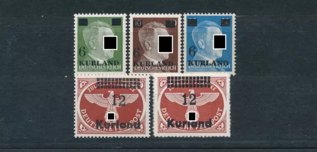 Besetzung Kurland Aufdruckserie 1945** Michel 1-4 A/B geprüft (S21859)