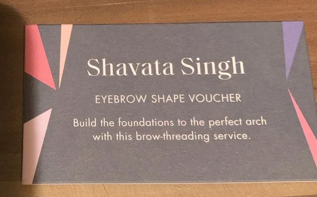 WOW Shavata Singh Brow Shape Treatment Voucher at Harvey Nichols Jan - June 2024