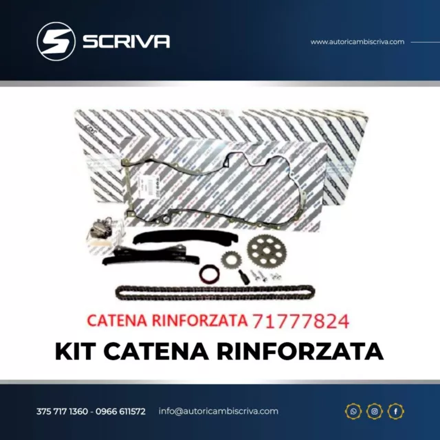 KIT CATENA DISTRIBUZIONE ORIGINALE RINFORZATA 13 PZ FIAT PANDA  PUNTO 1.3 Mtj