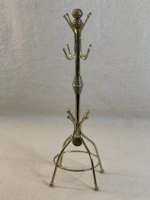 Vintage Brass Salesman Sample Coat Rack  11.5” Jewelry Display Doll Clothes