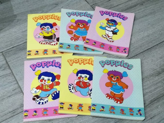 Quaderno Scuola Popples X6 Serie Completa 1989 Auguri Mondadori Vintage Mattel