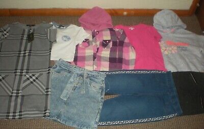 Bundle Girls Clothes age 10-11yrs Jeans Skirt Dress Tops Hoodie Animal M&S