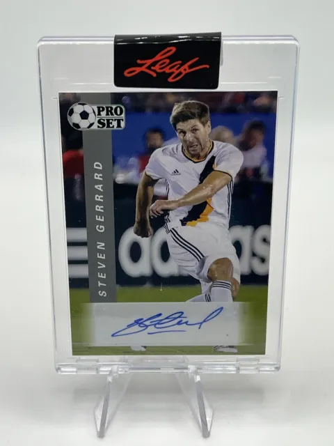 2022 Leaf Pro Set Soccer Steven Gerrard Base Autograph #PS-SG1