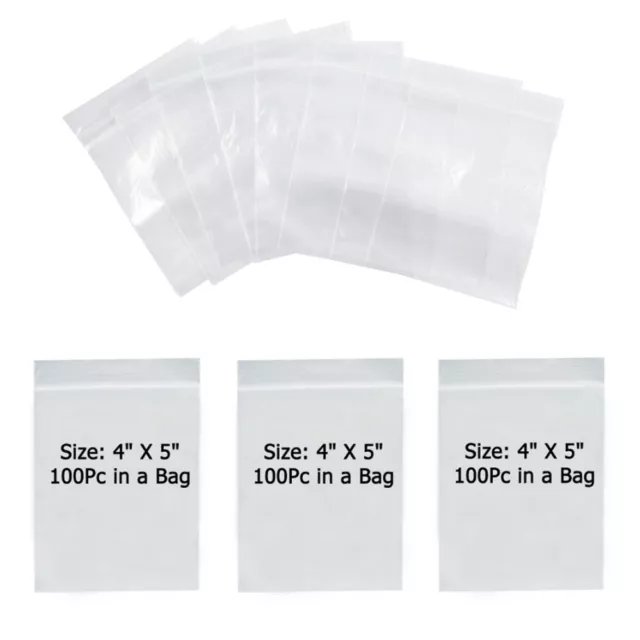 500ct 2Mil Transparent Refermable 10.2cm x 12.7cm Poly Plastique Sacs Joaillerie