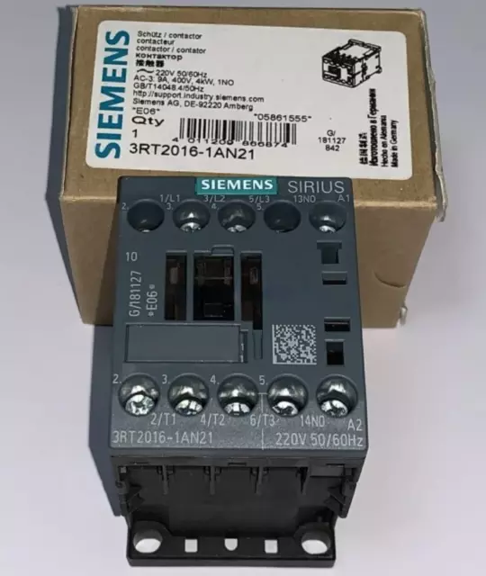 1pcs SIEMENS Contactor 3RT2016-1AN21