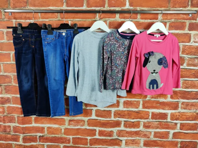 Girls Bundle Age 4-5 Years Next M&S Bluezoo Skinny Jeans Long Sleeve Tees 110Cm