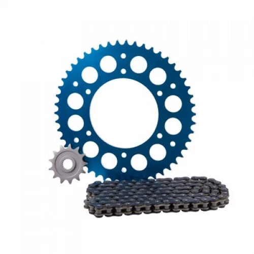 Primary Drive Alloy Kit & O-Ring Chain Blue Rear Sprocket 1437620282