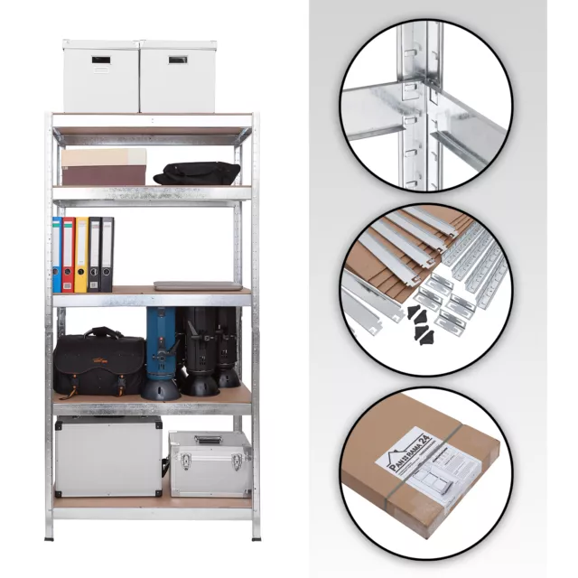 Schwerlastregal 180x75x45 (875kg) Steckregal Kellerregal Lagerregal Werkstattreg
